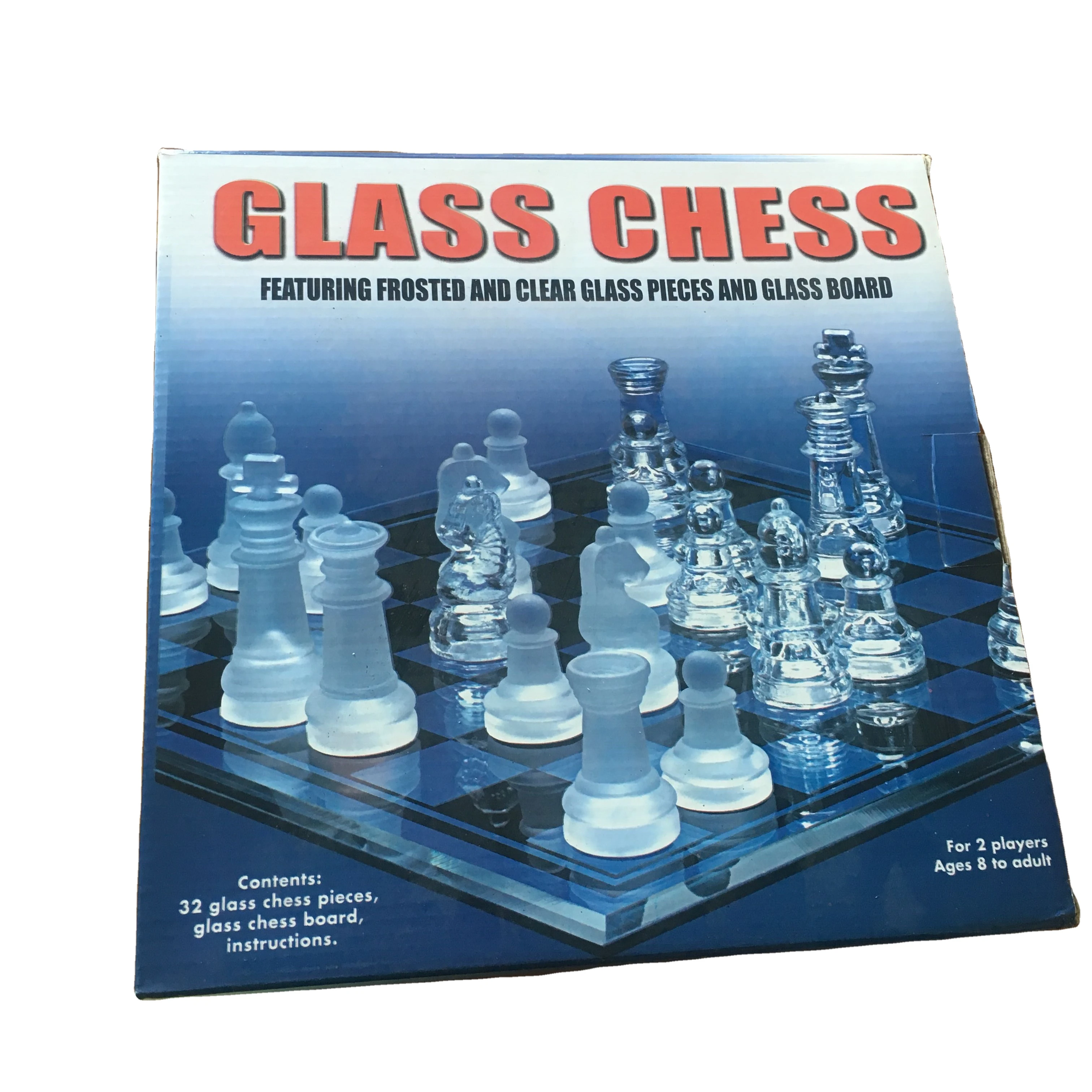 LANDER-MAN  High Quality Modern Glass Chess Set Chess Pieces International Chess Games