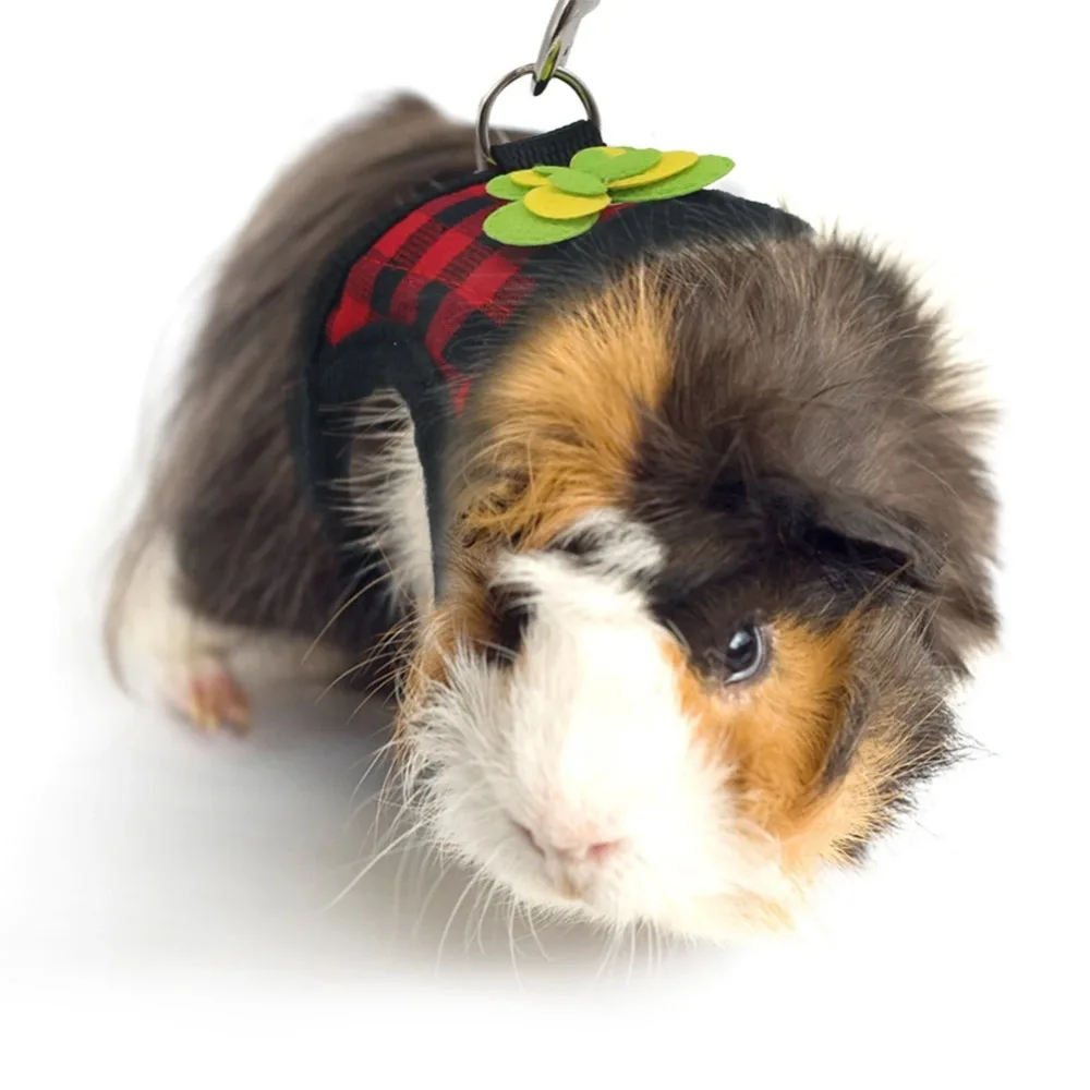 Adjustable Guinea Pig Harness Leash Set Outdoor Traction Rope for Hamster Chinchilla Mice Rat Ferret Rabbit Animal Accessories