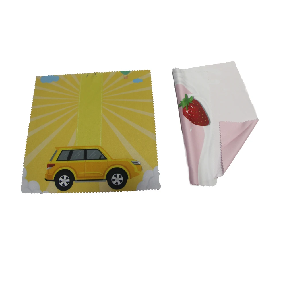 Салфетка для чистки ювелирных изделий, салфетка для чистки стекол из микрофибры с сублимационной печатью и логотипом на заказ