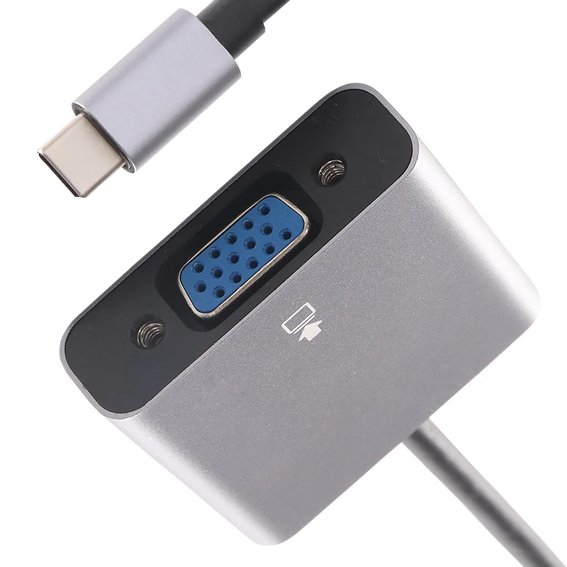 
Top Supplier USB Type C To VGA Adapter C Male To VGA Female Converter HUB Adapter for Macbook Chromebook Pixel Laptop 