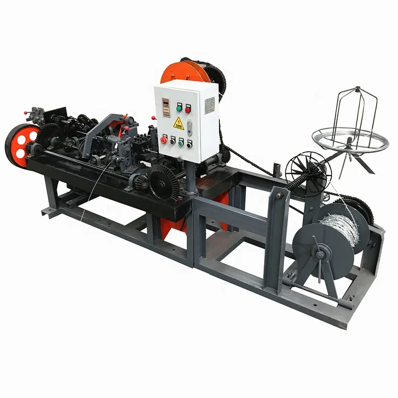 Double wire positive and negative twist barbed wire machine for making fences