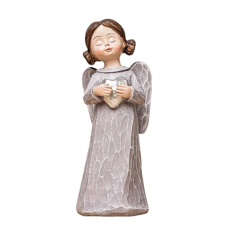 Resin Angel Statue Crafts Praying Angel Sculpture Figurine Gifts Home Decoration Praying commemorating Angel Statue