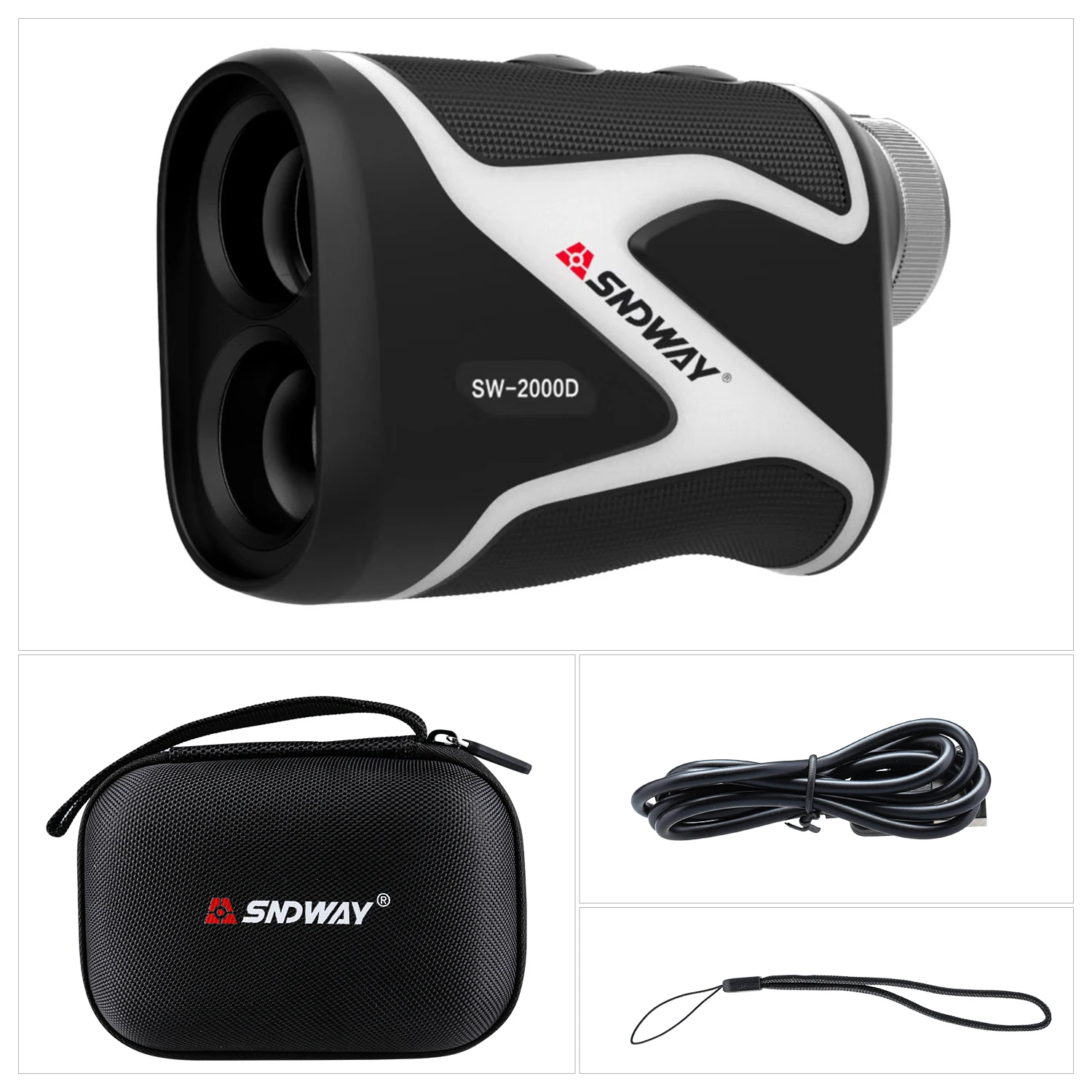 SNDWAY Rangefinder with Rechargeable Battery Laser Range Finder 6X Speed Scan SW-1000D