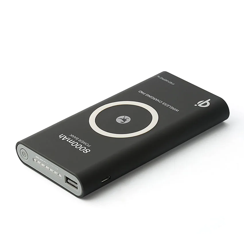 Fenergy Qi Standard  Portable Wireless Power Bank 8000mAh Charger  for Smart Phone and Tablet