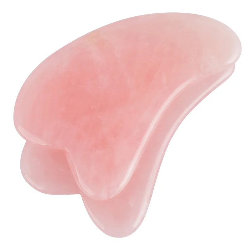 Newest Shape Pink Rose Quartz Guasha Stone Board