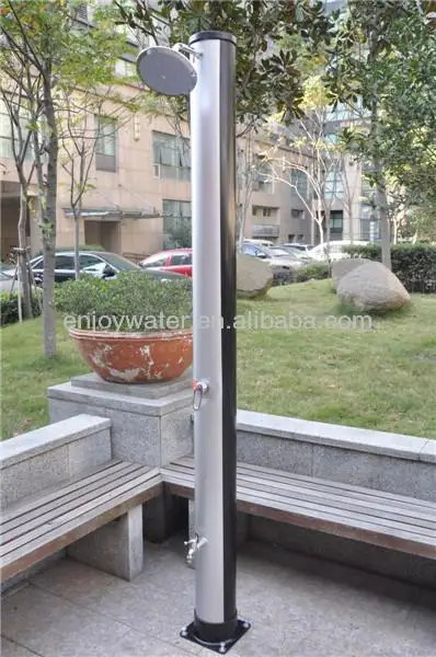 35L38L40L Outdoor Silver Painting Pool Solar Heated Shower Spa PVC Tube with Alu Base Foot wash Tap for Swimming Pool and Garden