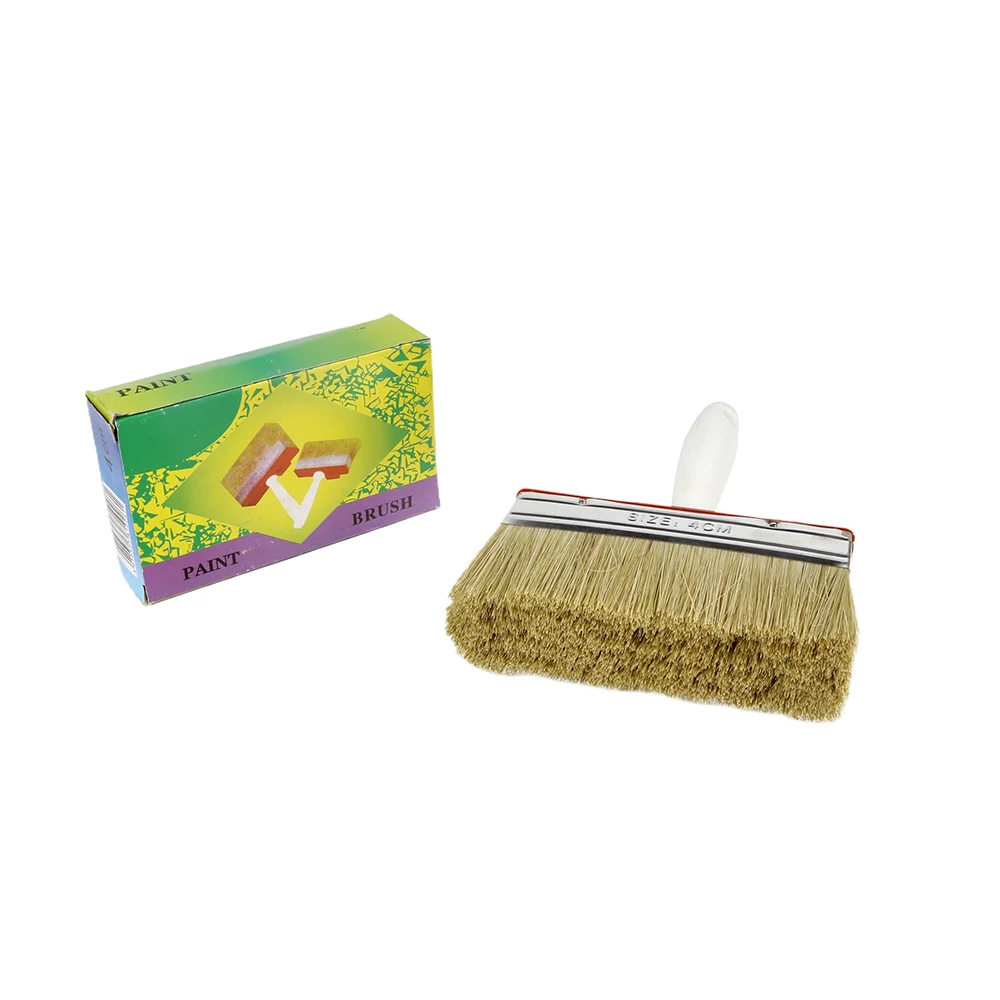 Industrial Grade DIY Paint Brush Set Heavy Duty Ceiling Wall Applicator with Plastic Handle Natural Bristles OEM Customizable
