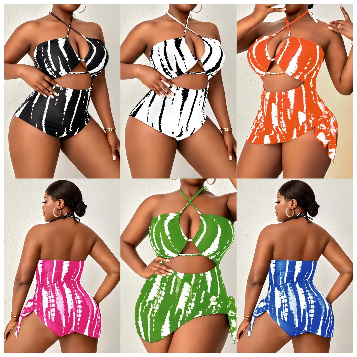 2024 Swimsuit Plus Size  Monokini Swimwear Sexy   Bikini Set Sexy Underwear  Beach Wear For Plus Size Women  Sexy Bikini Set