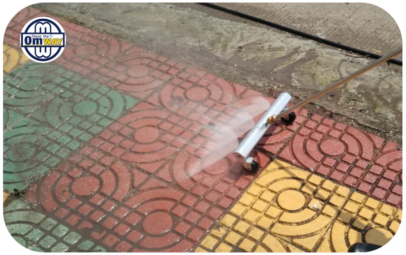 High pressure water jet concrete surface cleaner Hard Floor Sweeper Broom