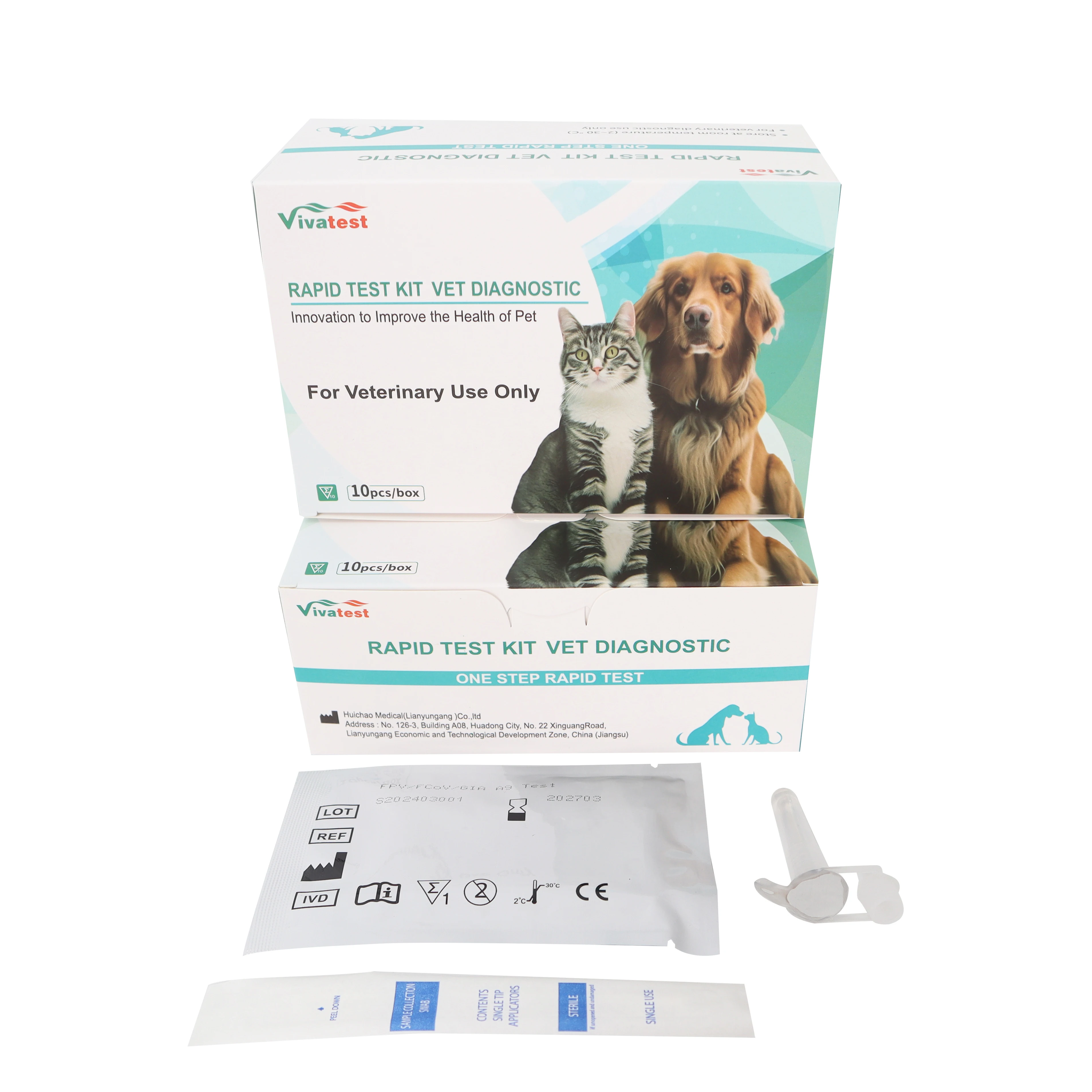 FCV GIA FPV Test Dog Parvovirus Test Kit Giardia Rapid Test Kit for Cat and Dog