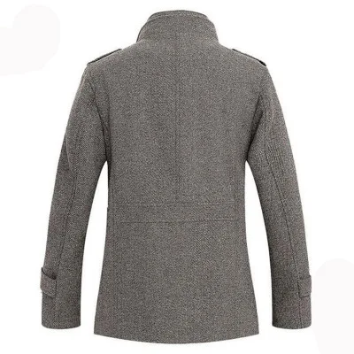
new arrival best quality comfortable warm gray plain western woolen men coats and jackets 