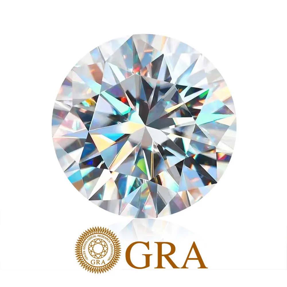 Stone Wholesale Manufacturers Gem Set DIY D Color VVS1 1 Carat 2 Carat 10 Carat 6.5mm 6mm Lab Grown Loose Diamonds Moissanite