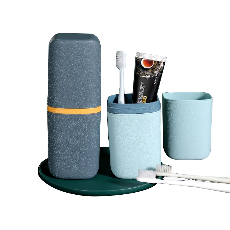 Портативная пластиковая чашка для ванной комнаты, держатель для зубной пасты, дорожная чашка для зубной щетки