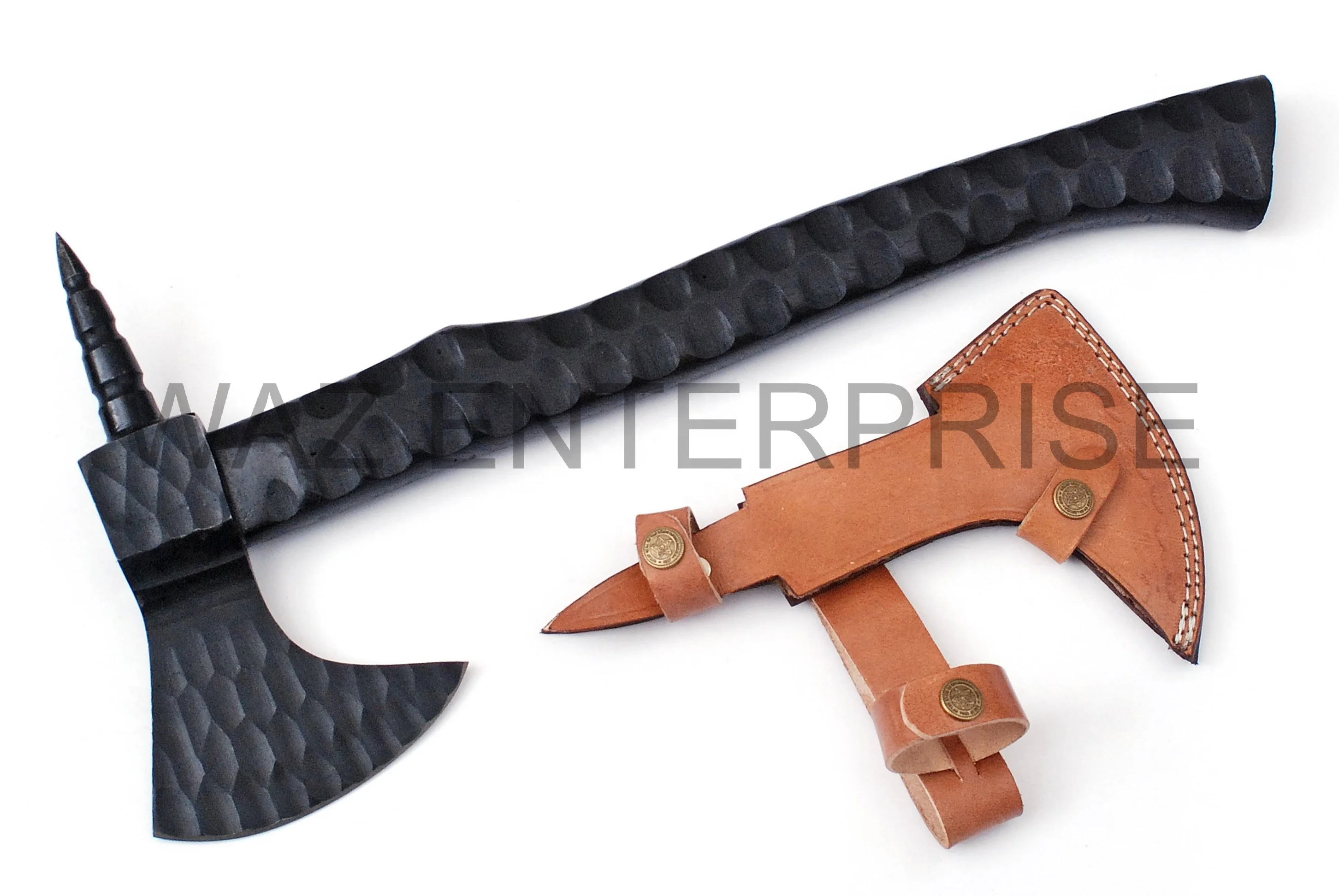 
FORGED VIKING AXE BLACK FORGED BLADE BLACK WOOD 