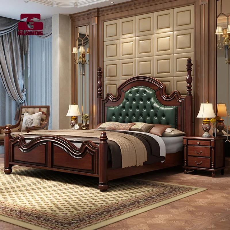 European King Size Beds Wardrobe Dresser Complete Furniture Combination Bedroom Furniture Set