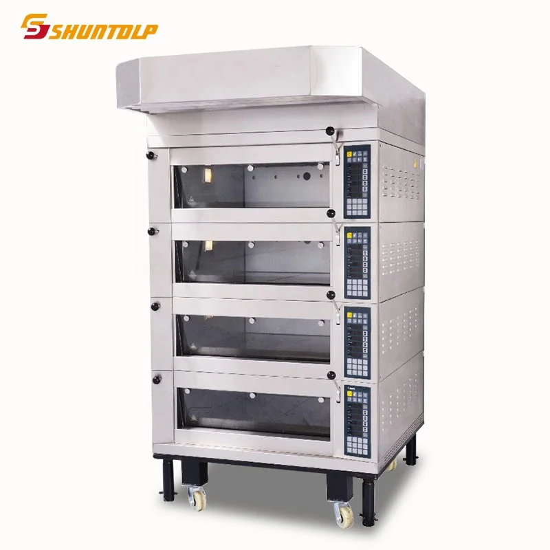 
European style 4 deck 8 tray ovens bakery pastry baking equipment Commercial bread maker machine 