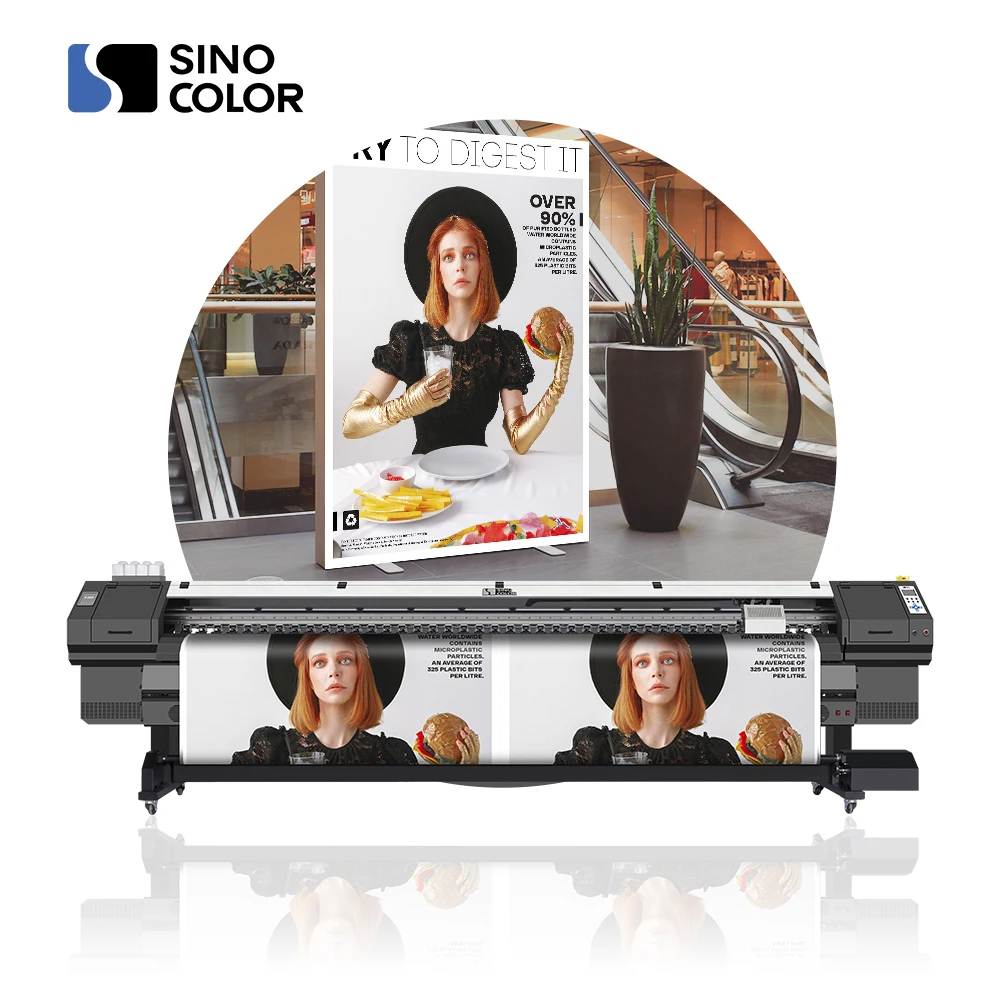 Sinocolor SJ-1260 3.2m Large Format digital Eco Solvent vinyl Banner Printer
