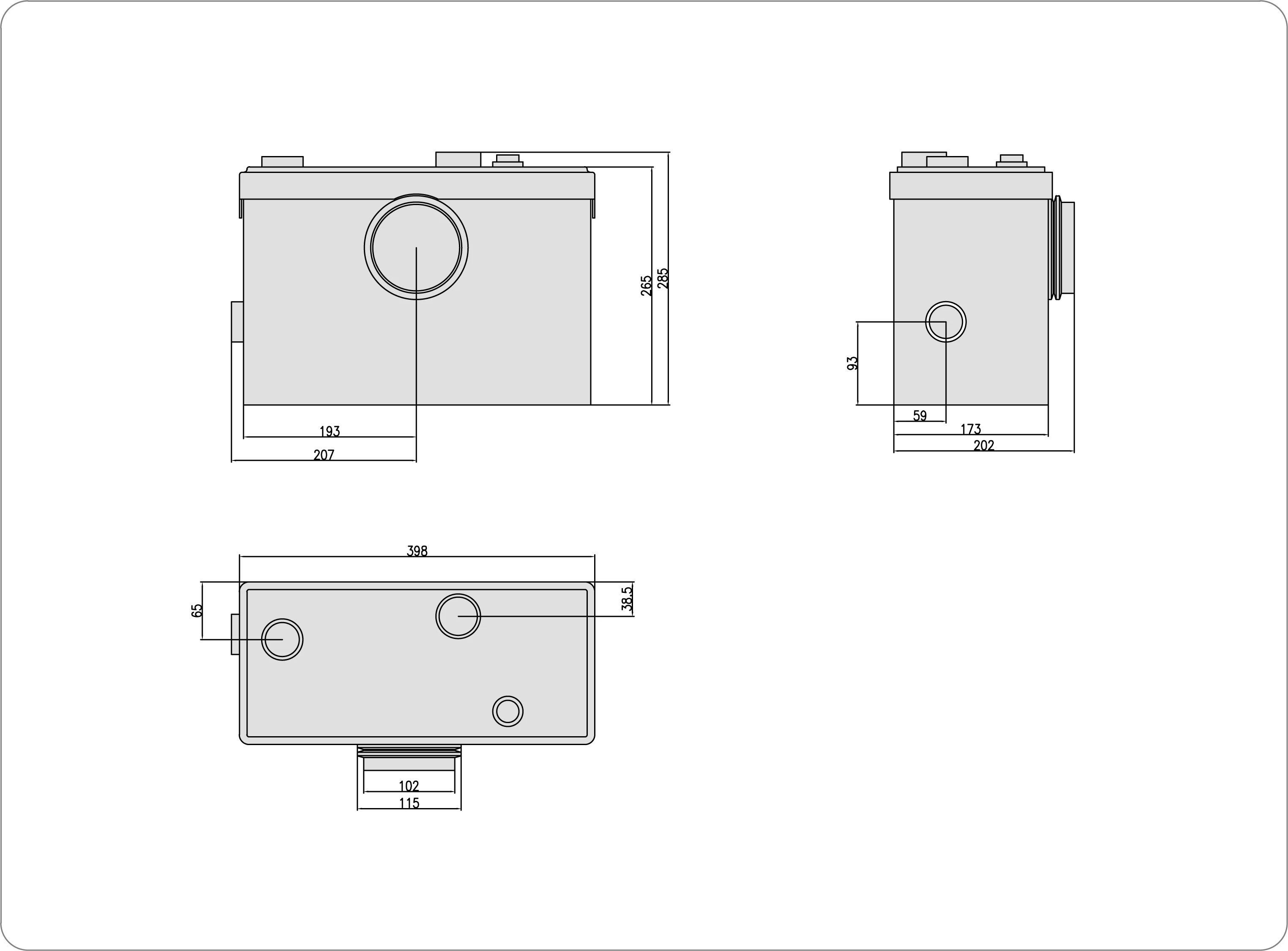 HOMAC 100 (600W) bathroom waste water macerator pump for toilet & basin