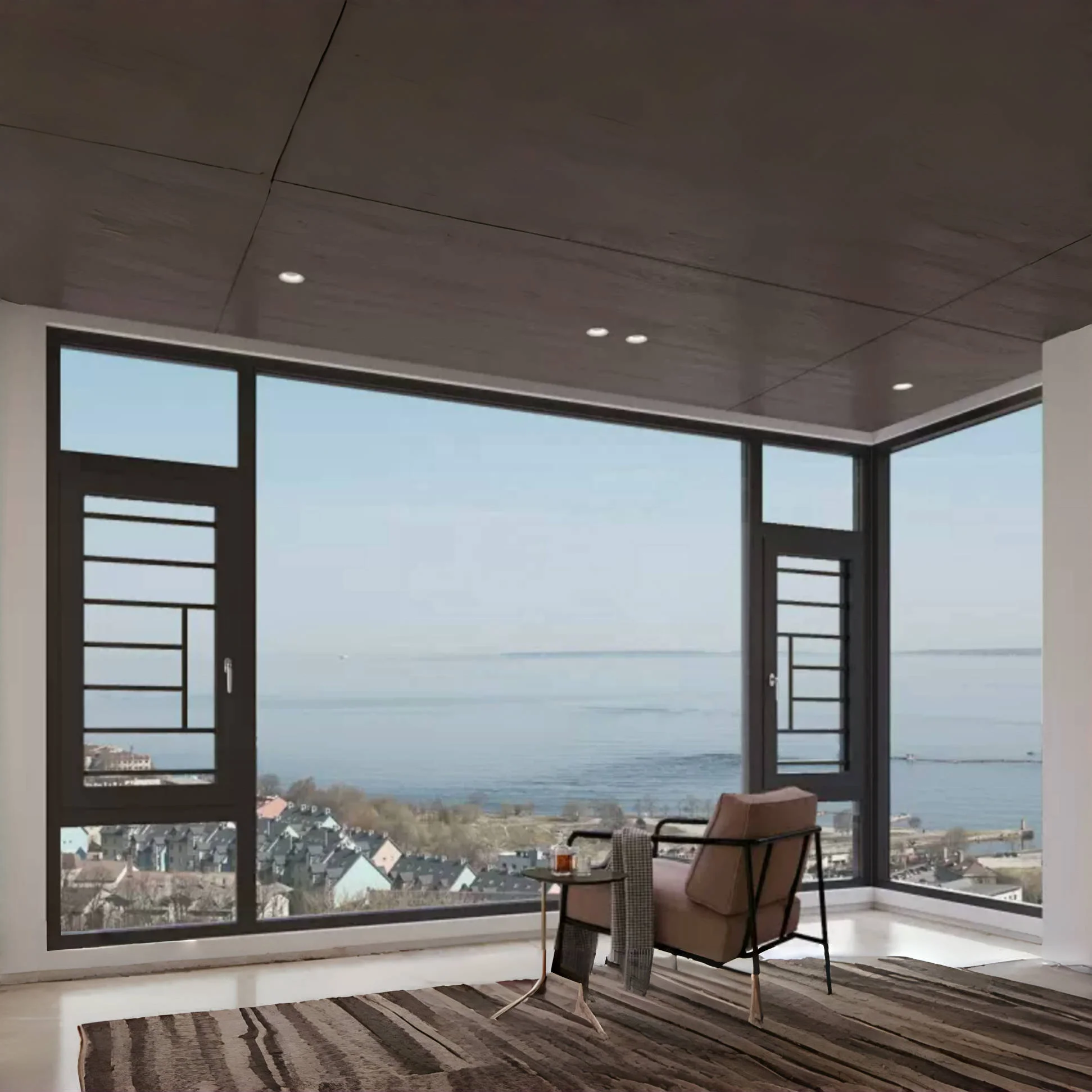 Factory price international standards aluminum window open hurricane-proof heat insulation waterproof balcony Casement window