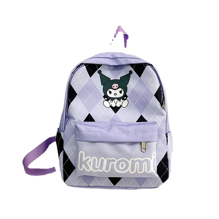 Кавайская аниме сумка на плечо для хранения мультяшных котенков Cinnamoroll Kuromi студентов детского сада оптовая продажа сумки плюшевый рюкзак