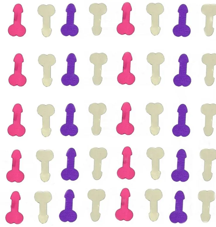 GiveU New Bachelor Party Penis Shape Hen Party Supplier Naughty Confetti  PVC Confetti