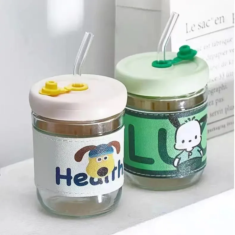 Factory direct sales  glass water cup with tea separator thickened glass heat proof breakfast milk cup