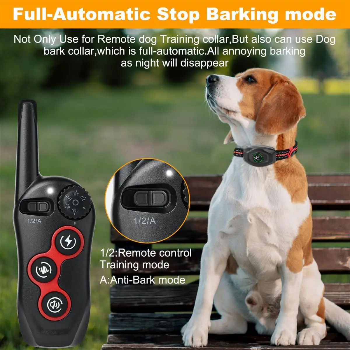 OEM & ODM waterproof electric shock training dog bark control collar with remote
