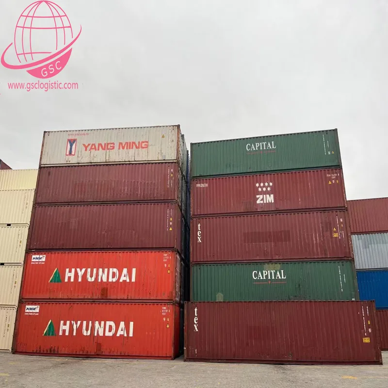 Б/у, открытая сторона, 40 футов в длину, высокий куб 40 футов, стандартный сухой контейнер