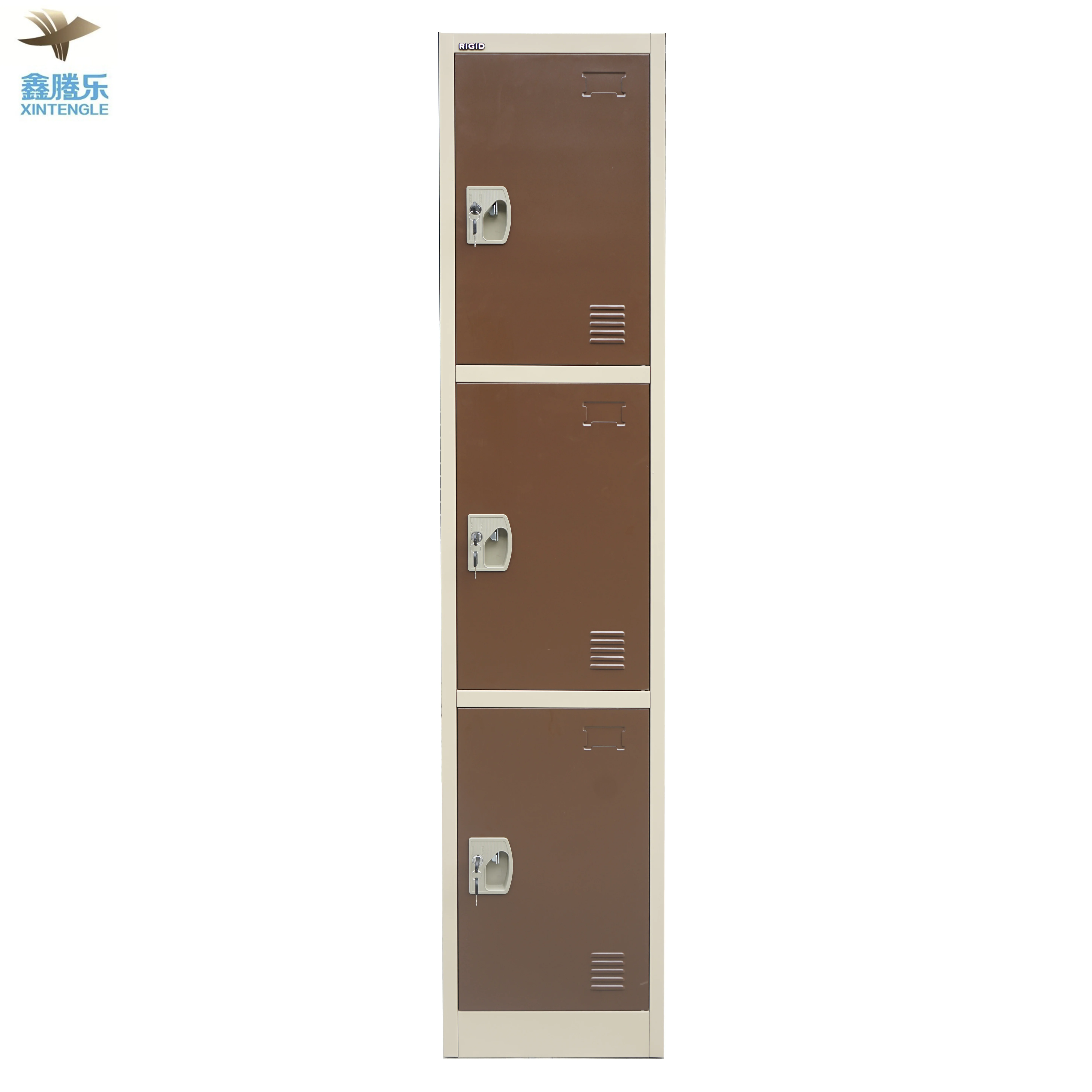 modern Popular use Steel Compartment Metal Cloth Locker Almari Single 3 Door Single Tier Lockable School Cabinet for storage