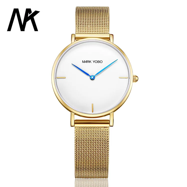 Hot Sale Stainless Steel Unisex Watches Luxury Adults Slim Wrist Watch