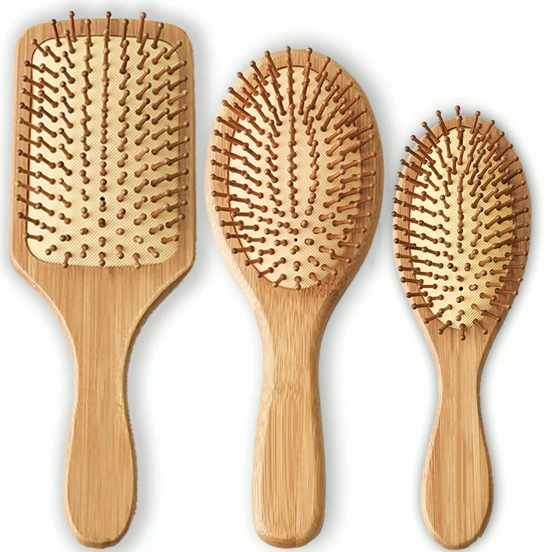 Natural Color Comb Hair Brush Bamboo Hairbrush