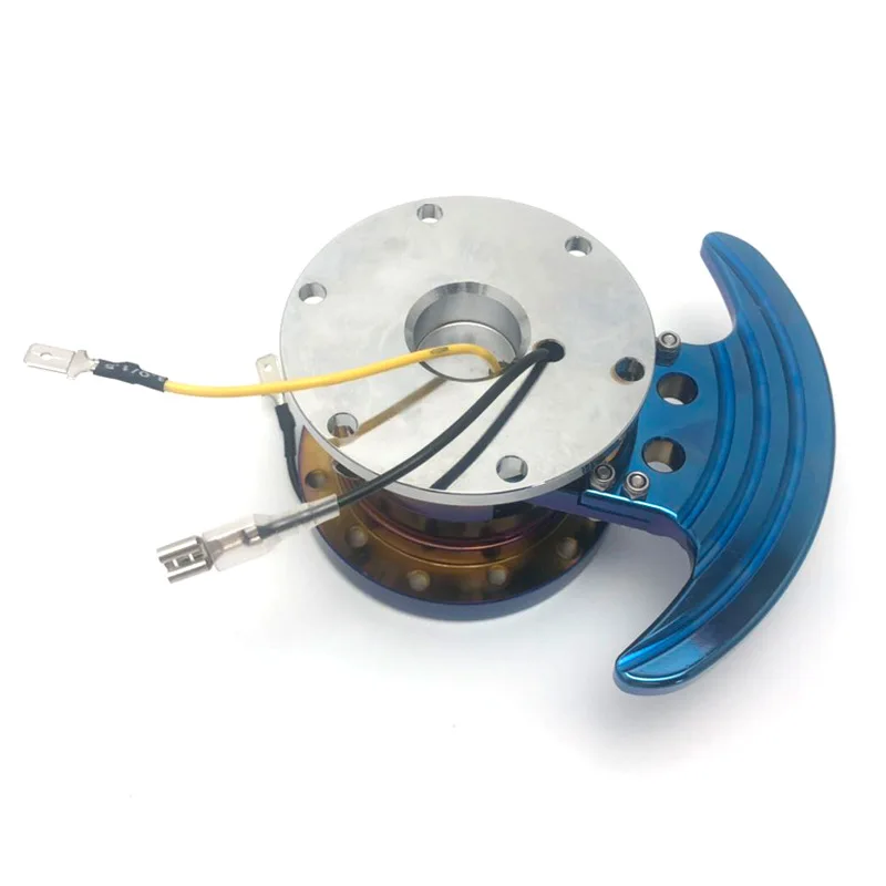 Titanium Blue Universal Racing Aluminum , Steering Wheel Quick Release Hub Tilt Up Of Steering System