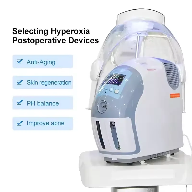 New Product 7 Colors Oxygen Jet Peel Skin Rejuvenation Led Facial Dome O2toderm Oxygen Jet Therapy Facial Care Device