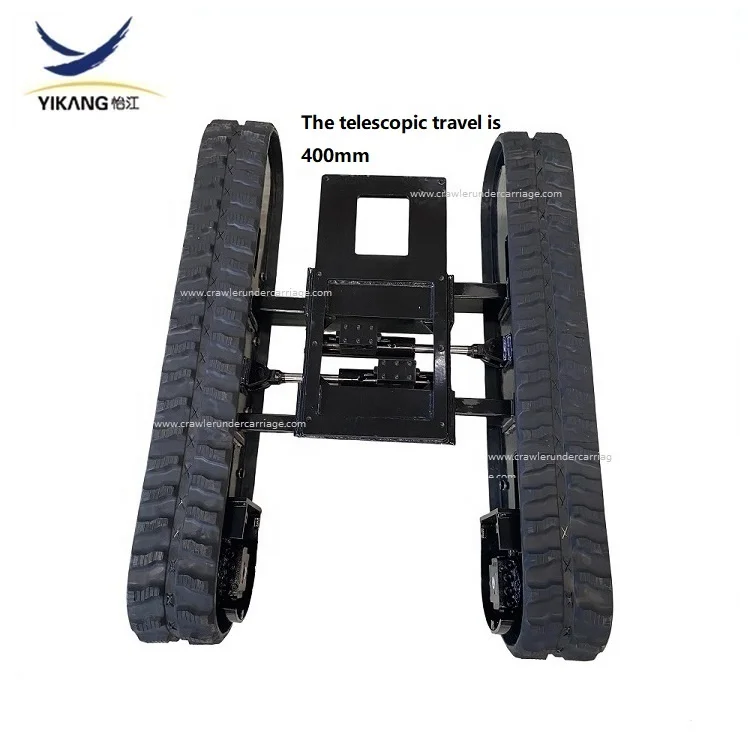 Factory custom compact retractable spider lift hydraulic crawler steel rubber tracked undercarriage chassis for aerial crane