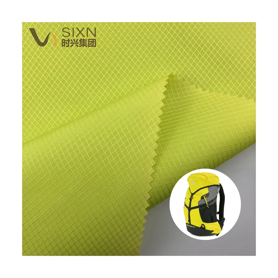 factory direct sale 210D nylon diamond ripstop Oxford WR PU coated polyamide bag luggage fabric