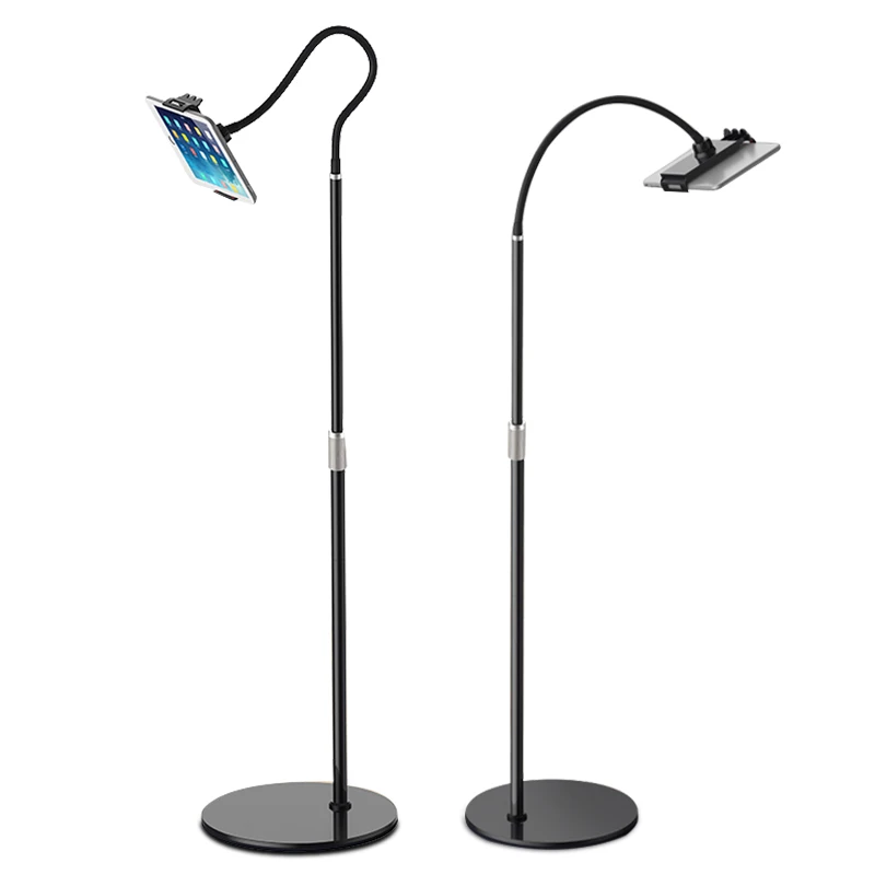 Universal Metal Mobile gooseneck Holder floor standing for All Cell Phone tablet