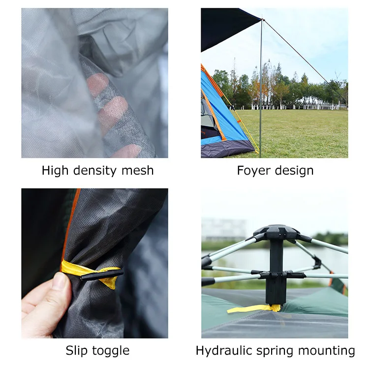 HOMFUL Customized Multiple Choice Family 3 4 5 6 Persons Big Camping Equipment Waterproof Outdoor Tents