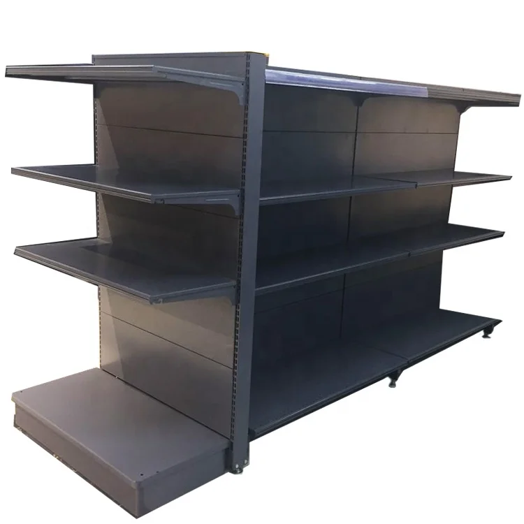 Custom Heavy Duty Iron Metal Retail Shelf Display Supermarket Gondola Shelving Rack Shelves For Retail Store Price