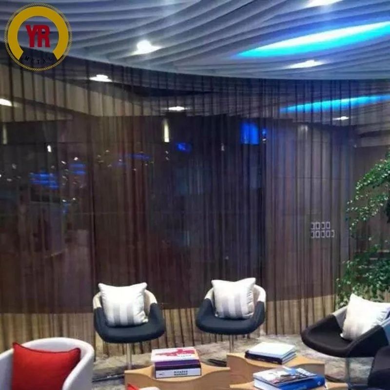 interior wire mesh wall decoration for restaurant hotel design