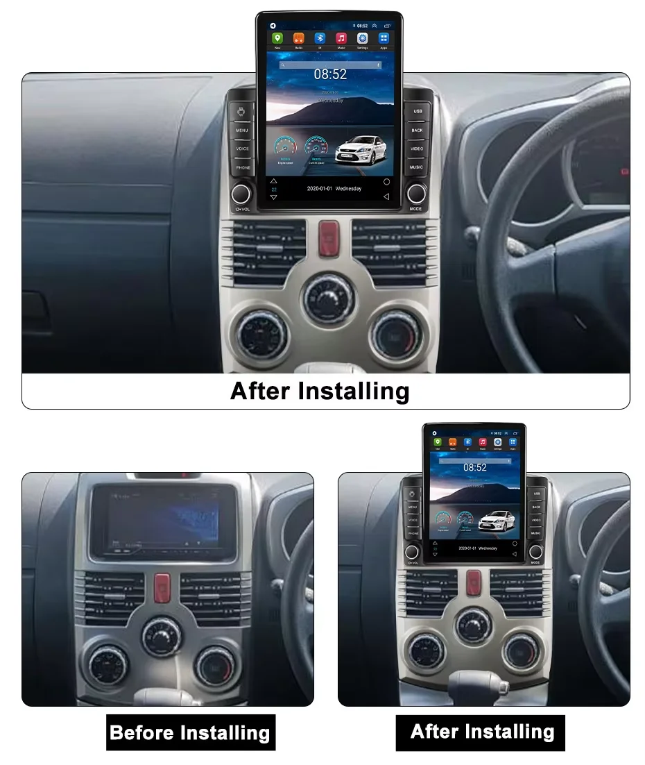Tesla Android 13 8+128G carplay car video For Toyota Rush 2011-2017 car radio GPS ADAS DVR 360 camera Car Mp3 Player