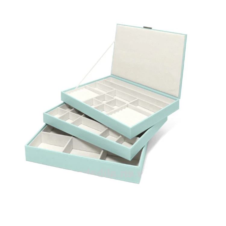 Small Travel Jewelry Box Organizer Display Storage Stackers Jewellery Boxes for Ring Earring Necklace