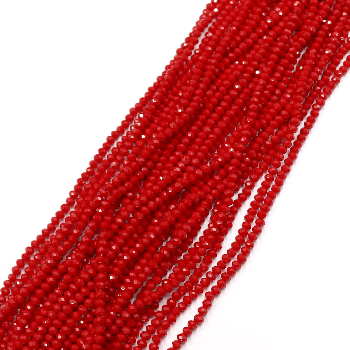 Wholesale 4x3mm Red Rondelle Crystal & Glass Beads Faceted Beads for DIY Bracelet Jewelry Making Faceted Crystal Beads