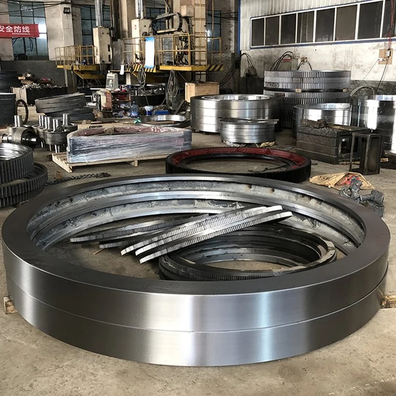 Custom Casting Steel Large Cement Rotary Kiln Tyre / Ball Mill Tyre Ring for sale