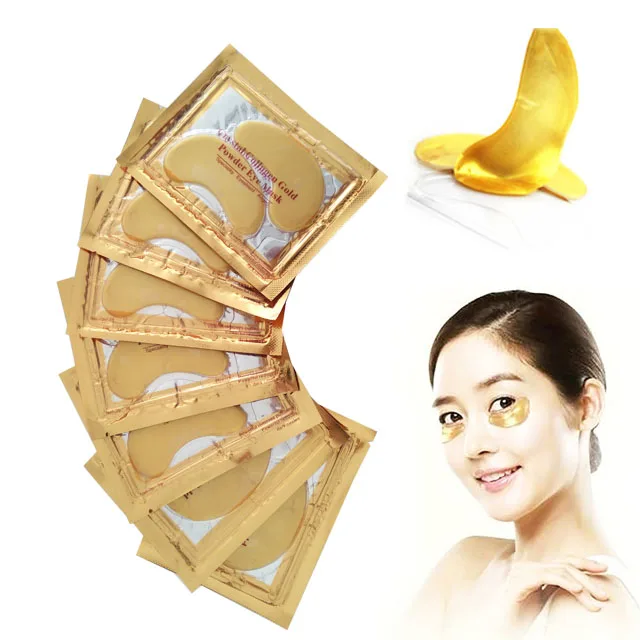 Private Label Moisturizing Whitening Anti-wrinkle Anti-puffiness Collagen Crystal Gold Eye Gel Mask