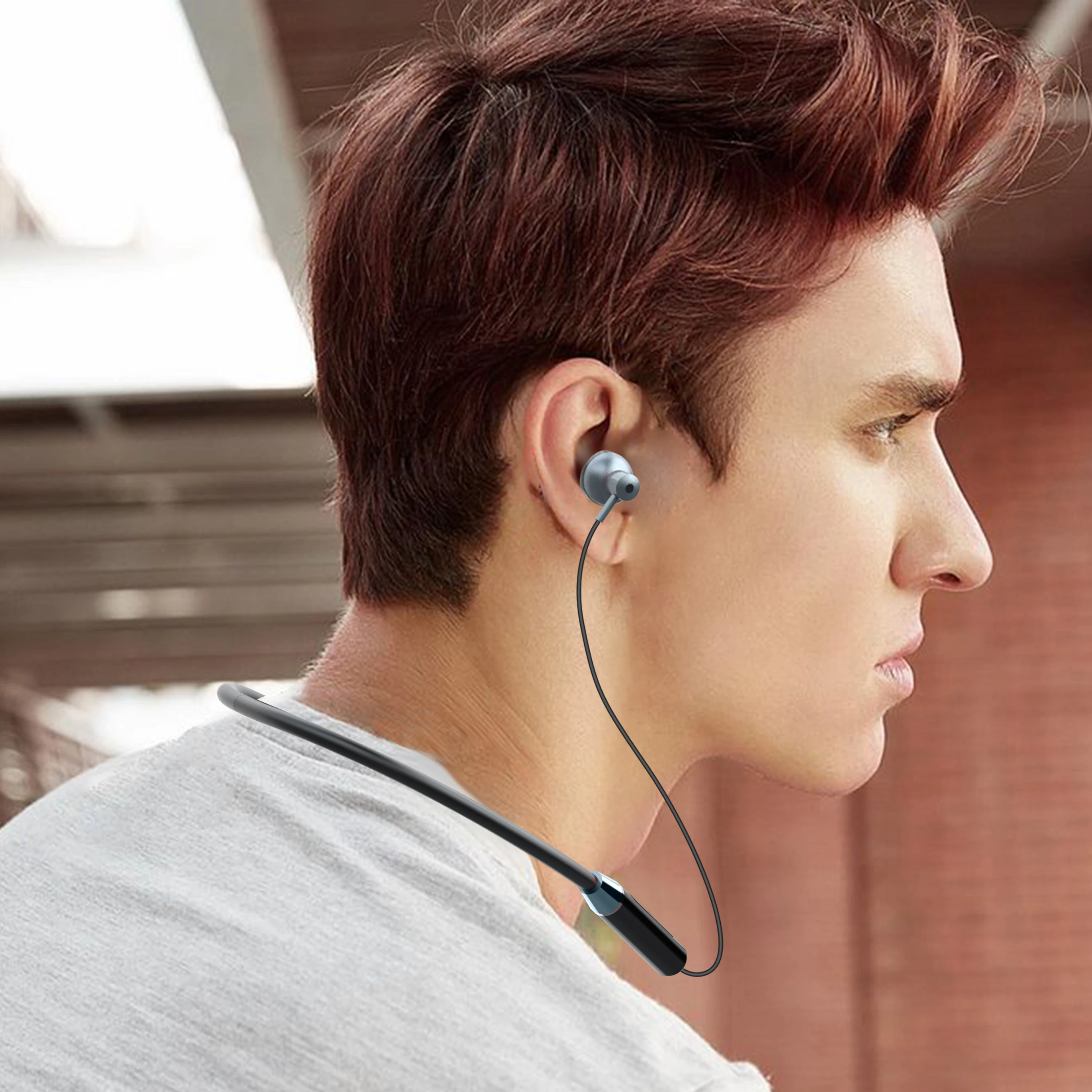 Earldom BT 5.0 headphones neckband headphone Wireless Earphones with Mic, Magnetic, Light & Comfortable, Compatible with iPhone