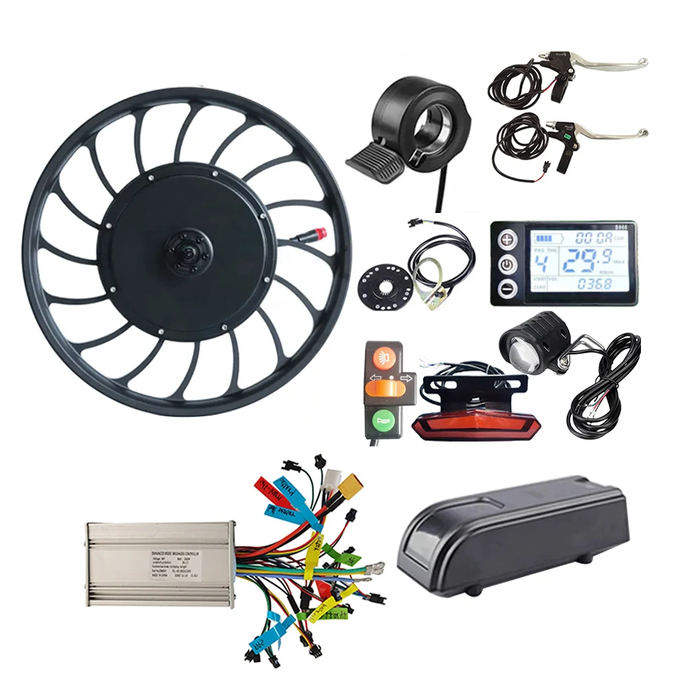 48V 1000W Disc Brake E Bicycle Electric Bike 20 Inch Motor Conversion Kit