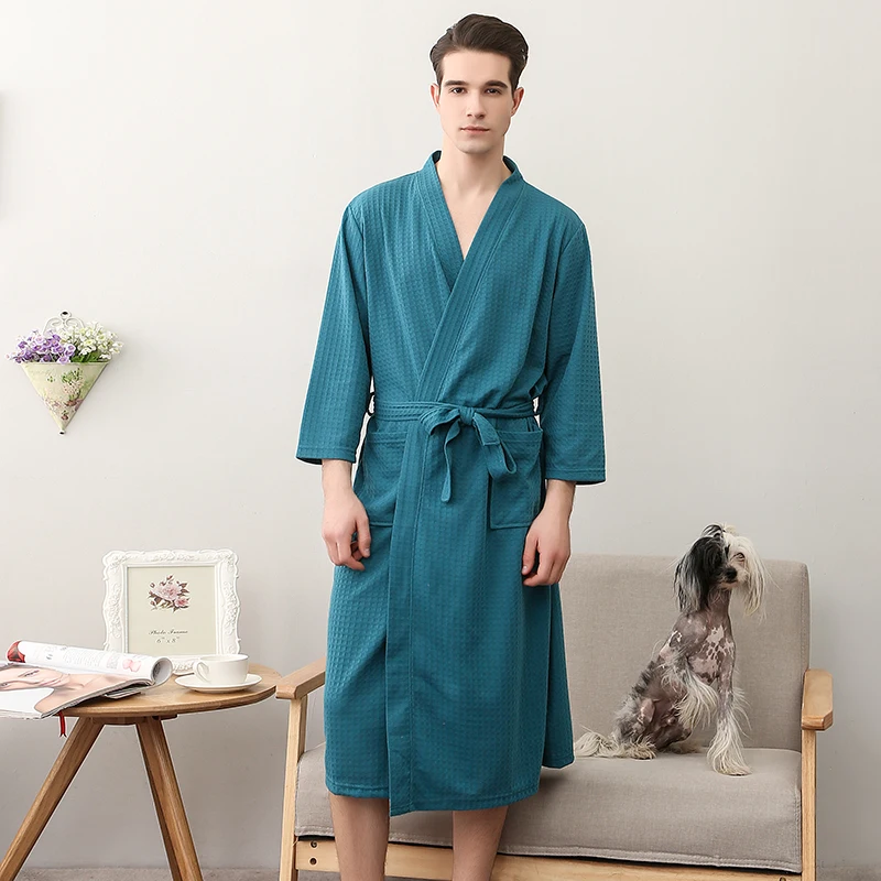 Factory Directly Supply Waffle Hotel Designer Bath For Men Spa Robe