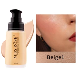 Miss Rose Liquid Foundation Moist Oil Control Face Whitening Long-lasting Conclear Makeup Cosmetics