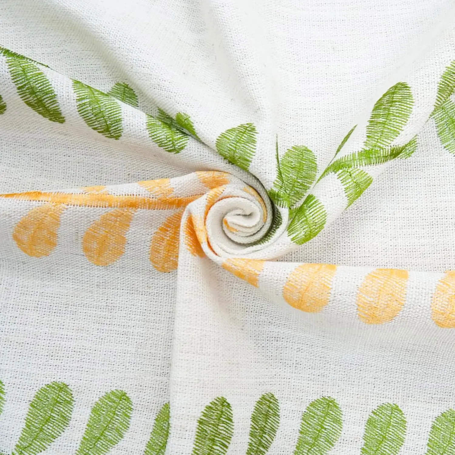 QDTEX Cotton Linen Rectangle Table Clothes Waterproof Embroidered Tablecloth