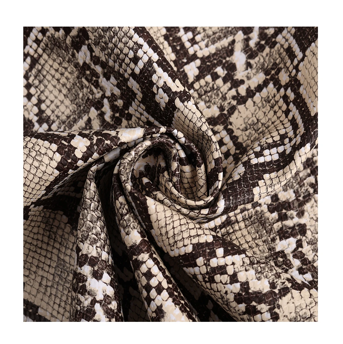 Low moq snake pattern top synthetic leather waterproof jacket apparel artificial synthetic leather